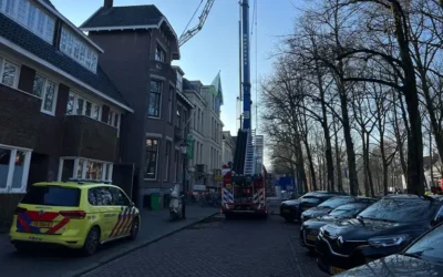 Twee gewonden bij ongeluk met hijskraan op Maliebaan in Utrecht